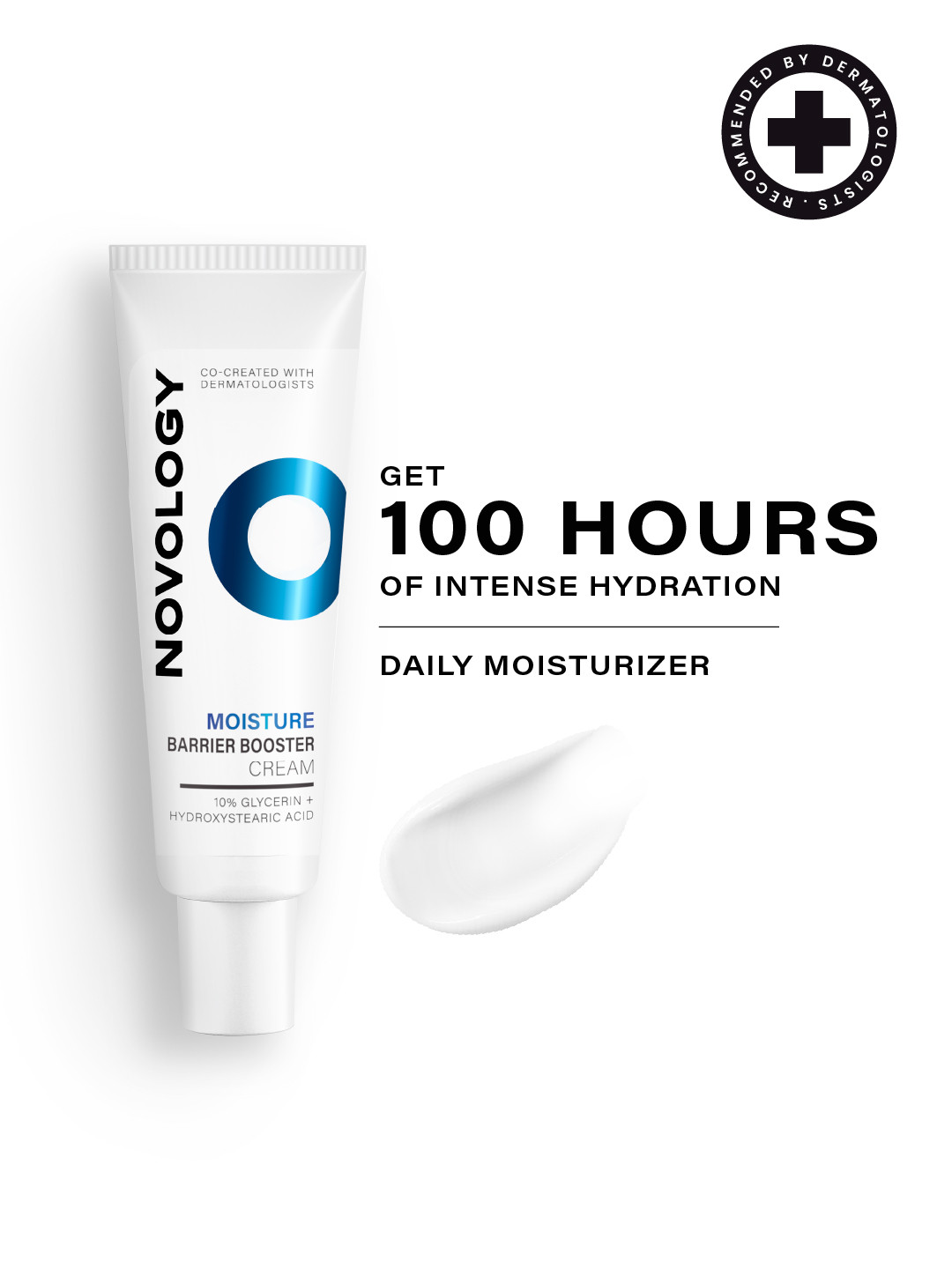 Novology Moisture Barrier Booster Face Cream with 100H hydration for Dry & Dull Skin 50g