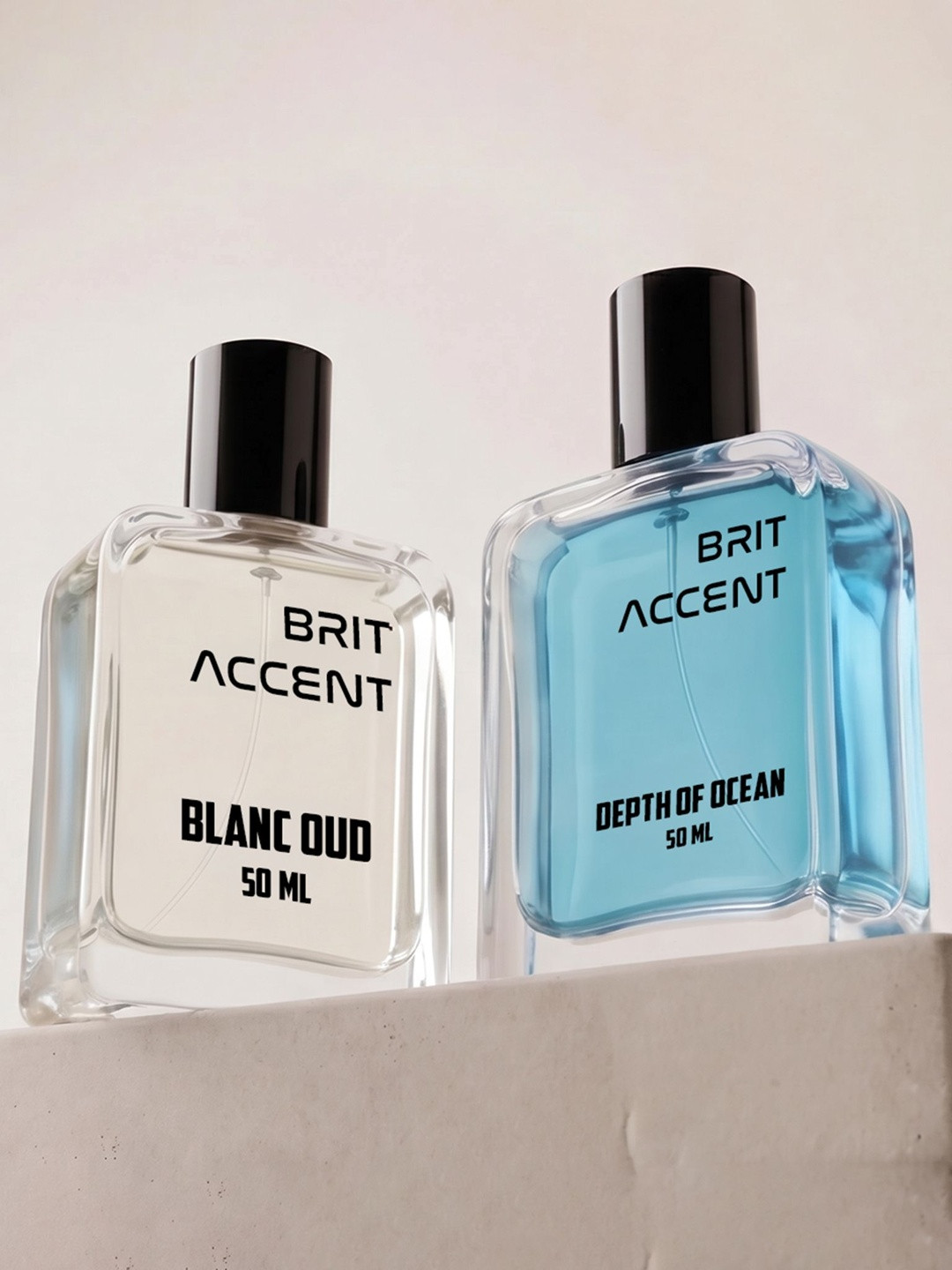 BRIT ACCENT Set Of 2 Blanc Oud & Depth Of Ocean Long Lasting Eau de Toilette - 50 ml Each
