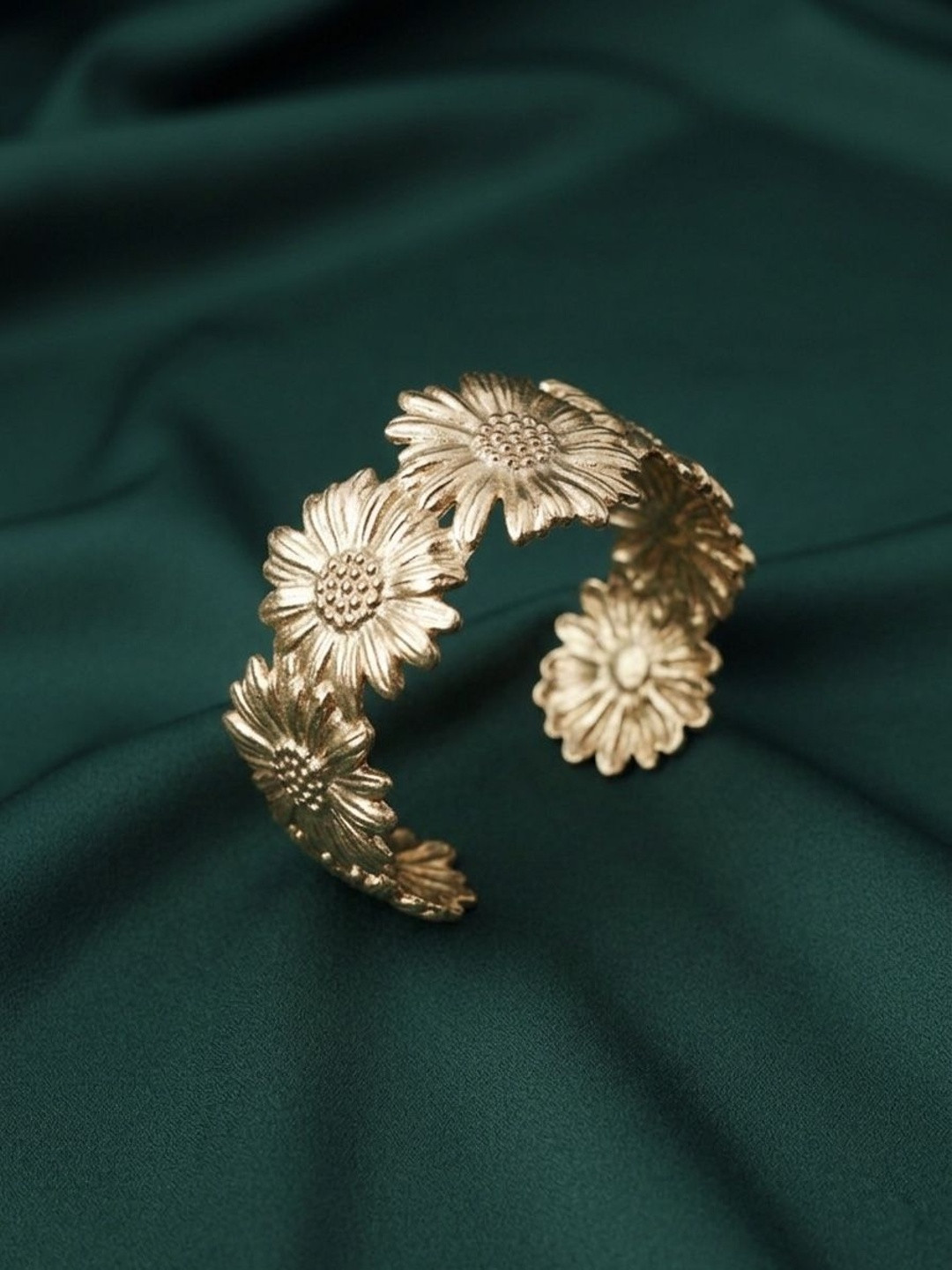 DURATI Women Handcrafted Gold-Plated Cuff Bracelet