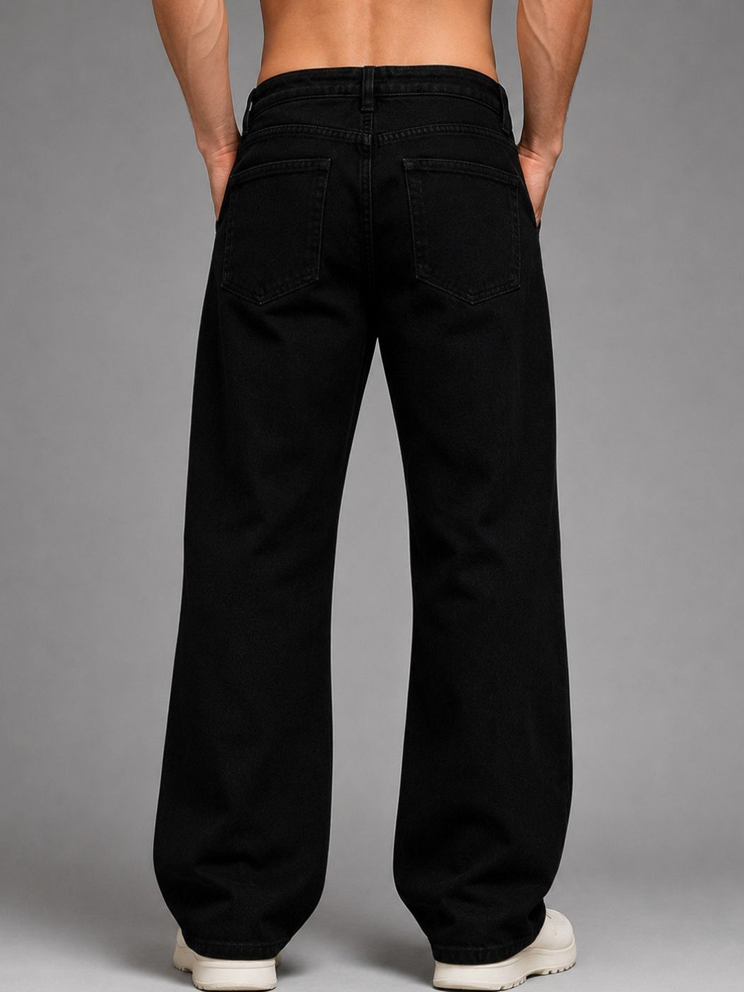 LEVORCE Men Relaxed Fit Mid-Rise Stretchable Jeans