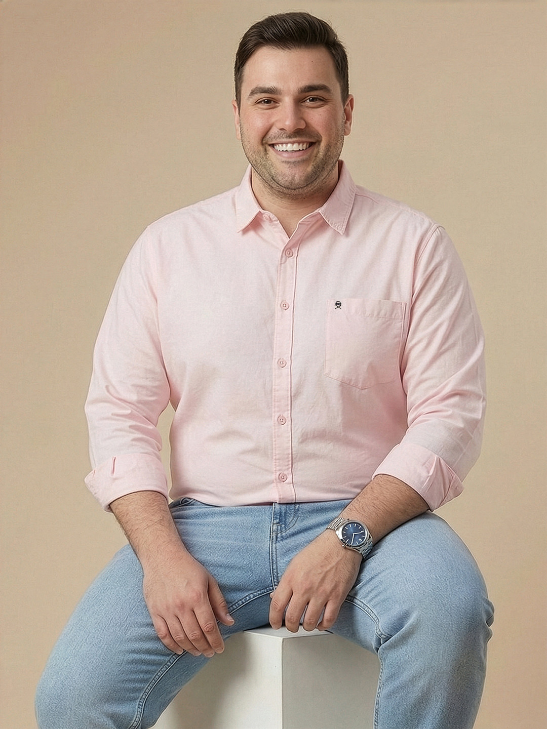 Thomas Scott Plus Size Pure Cotton Casual Shirt