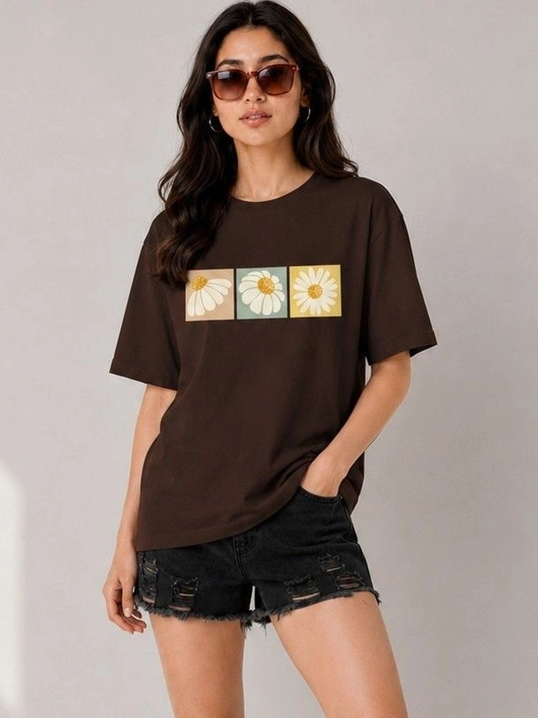 Cadlous Women Floral Printed T-shirt