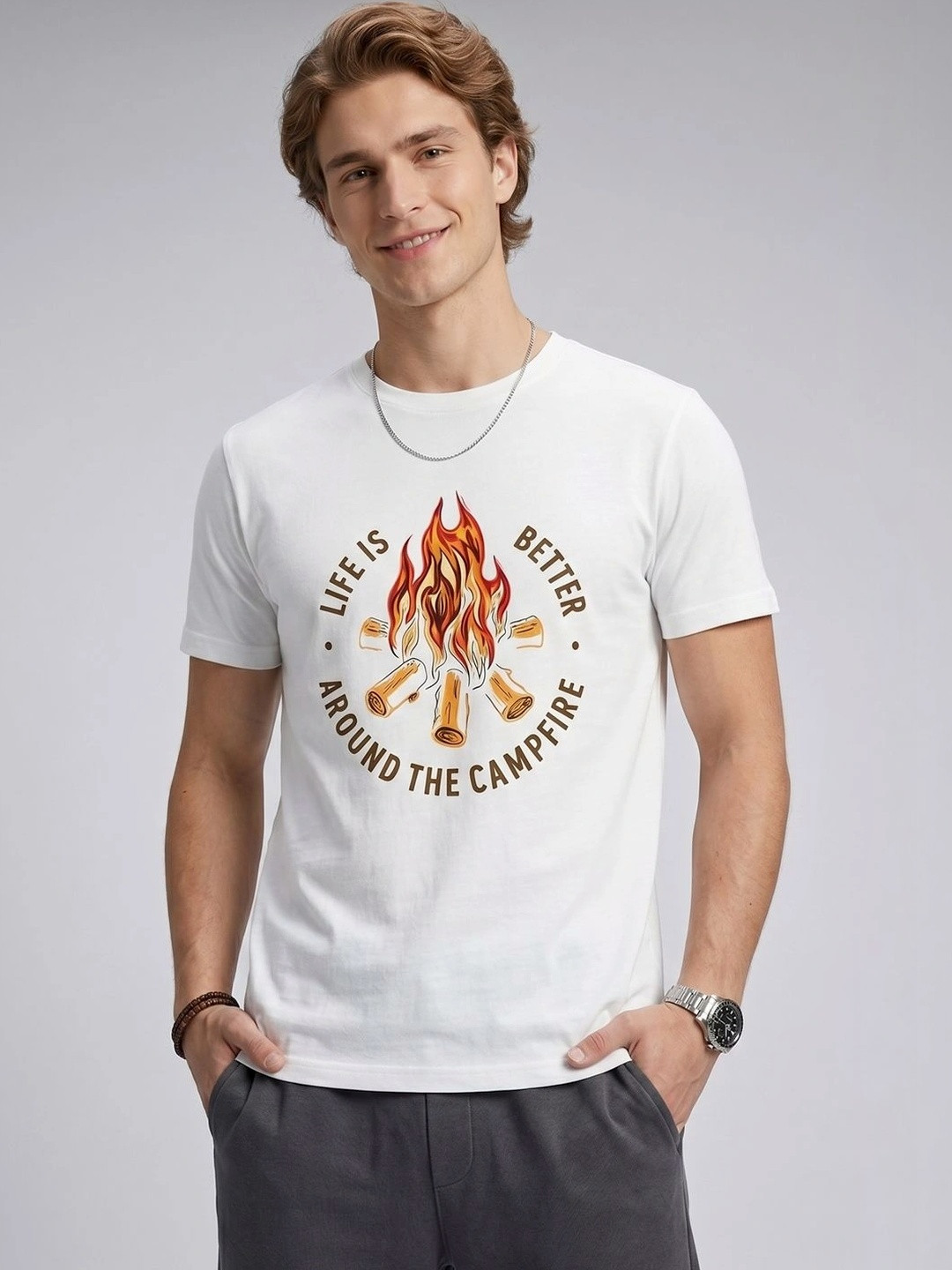 Roadster Men Printed T-shirt