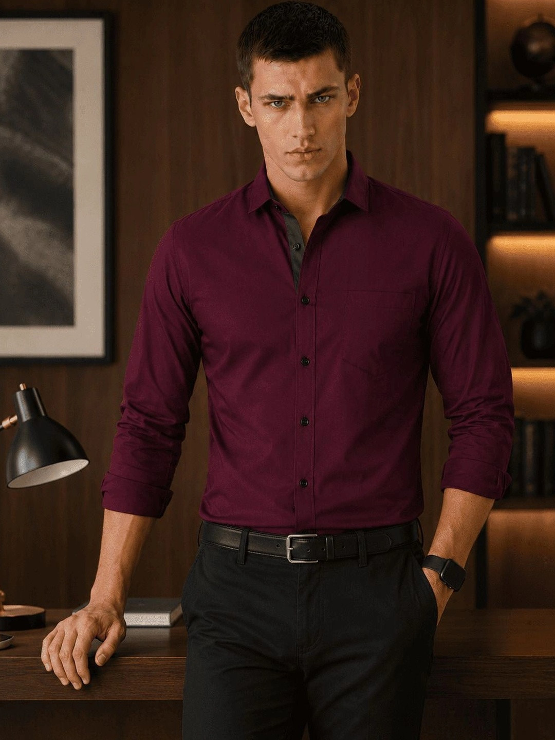 AGNIVAR COLLECTION Men Comfort Slim Fit Formal Shirt