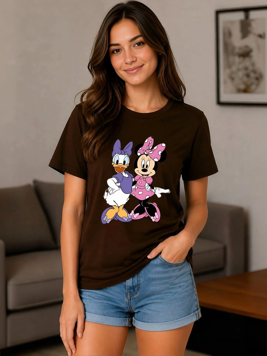 ELVIA Women Minnie Mouse Printed T-shirt