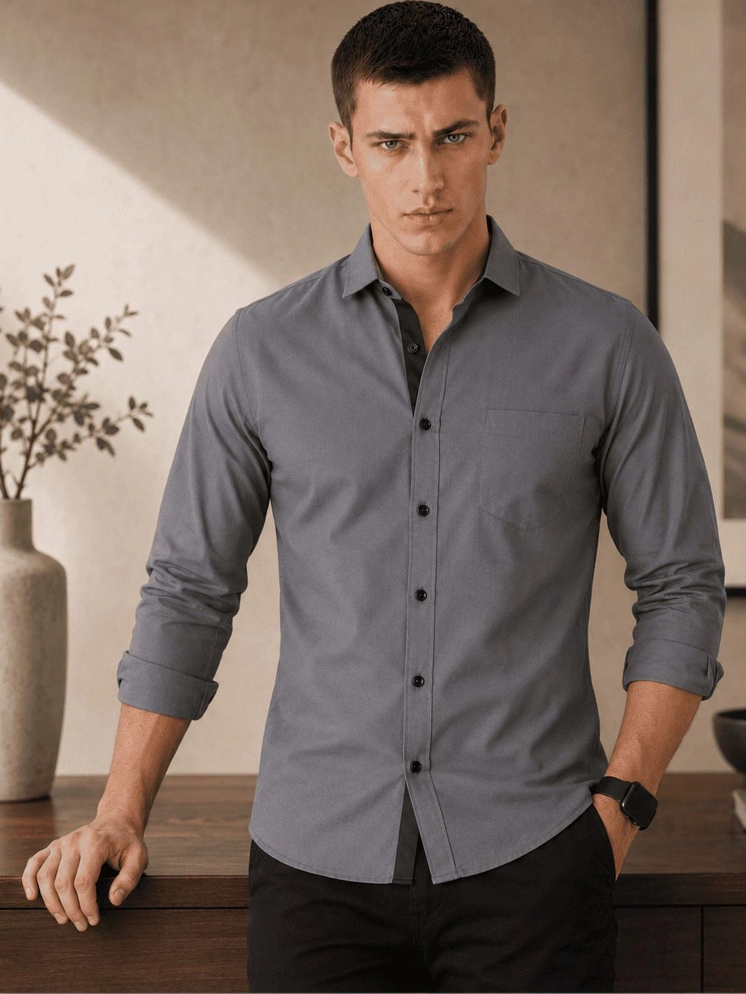 AGNIVAR COLLECTION Men Comfort Slim Fit Casual Shirt