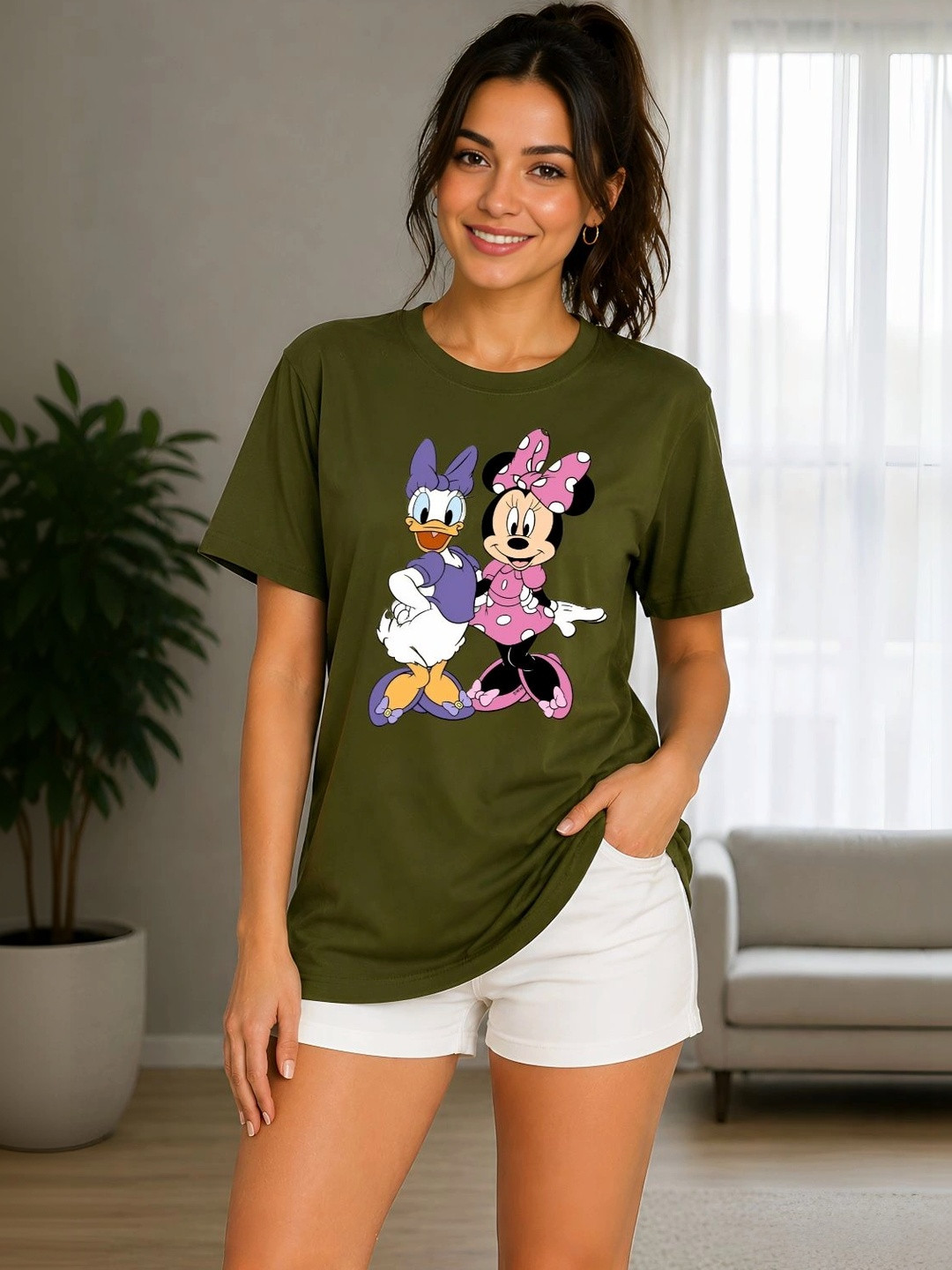 ELVIA Women Minnie Mouse Printed T-shirt