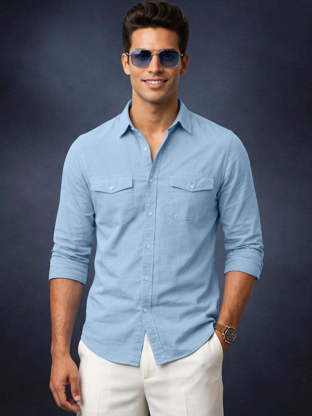 VEIRDO Men Classic Casual Shirt