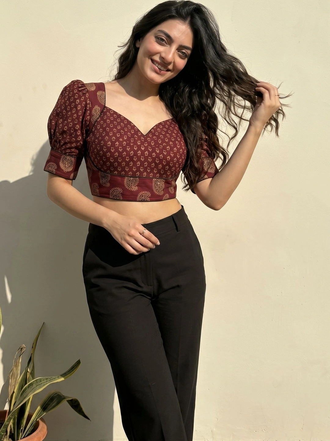 EZSTALL Cotton Printed Saree Blouse