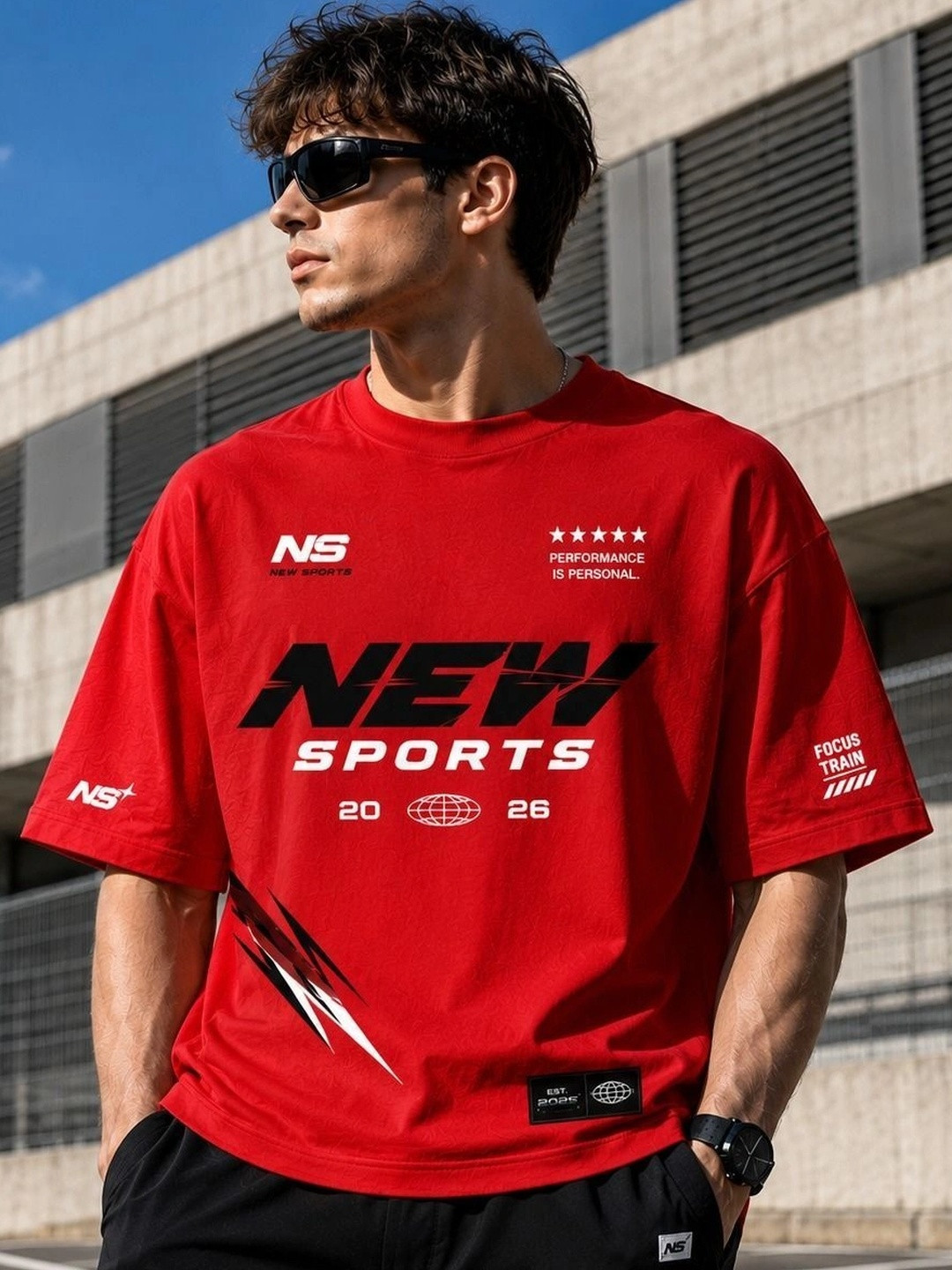 Good Sign Men Brand Logo Printed T-shirt