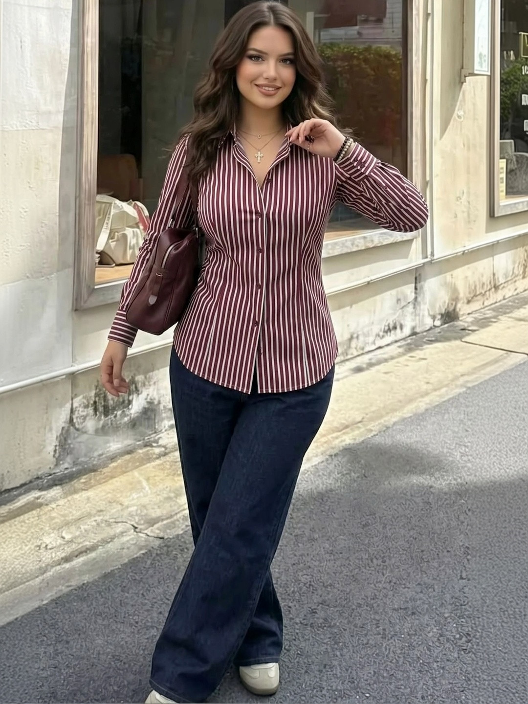 TEKIN CREATIONS Striped Printed Spread Collar Long Sleeves Tailored Fit Cotton Shirt