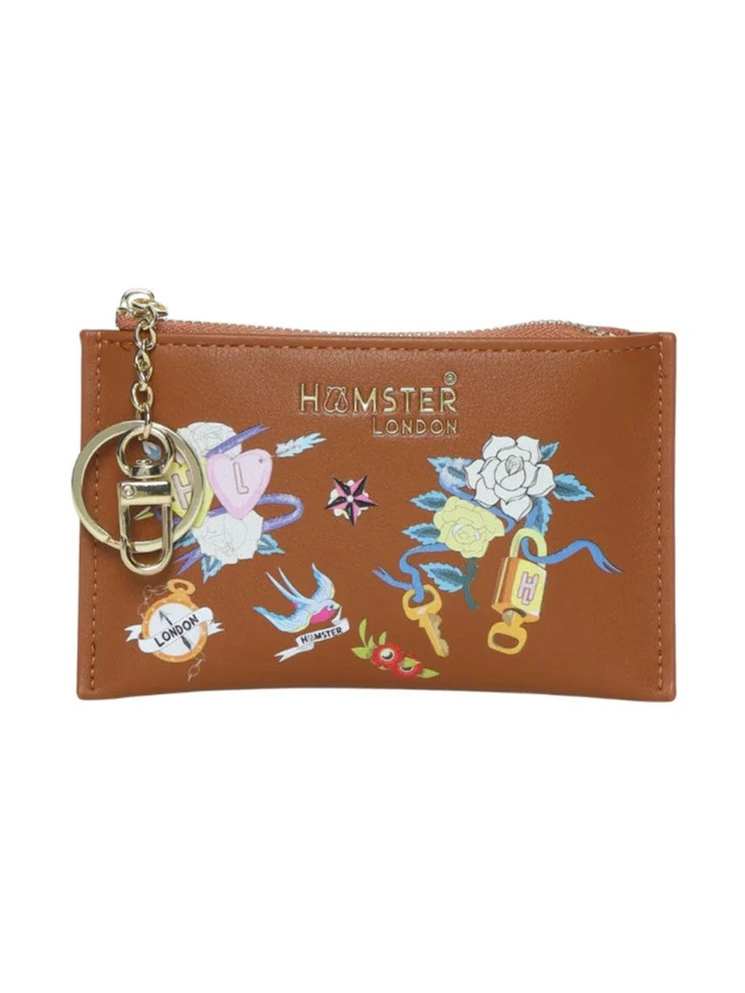 HAMSTER LONDON Women 3 Printed PU Card Holder
