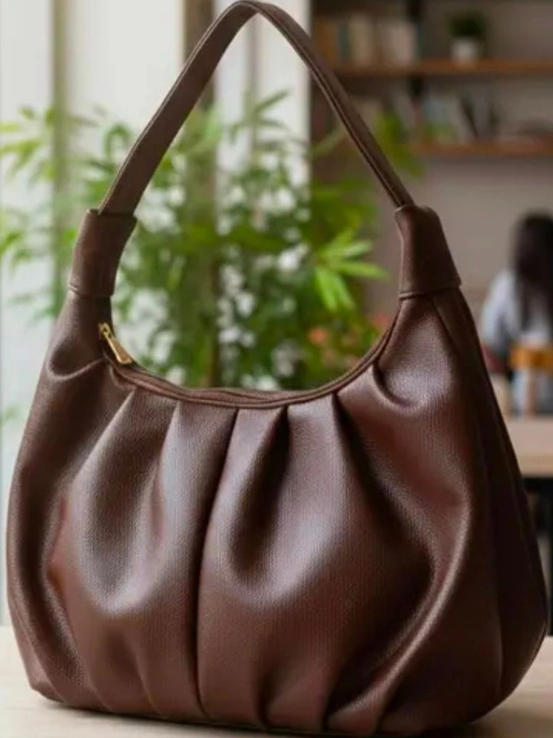 Shanaya Trends Textured Half Moon Hobo Bag