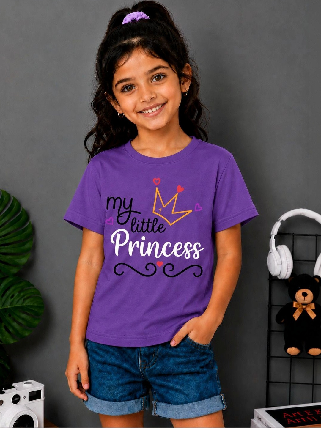 YK Kids Typography Printed T-shirt