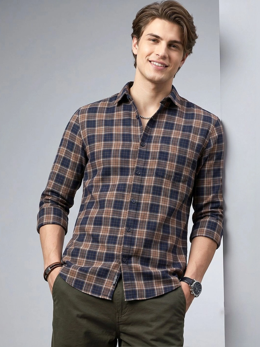 Roadster Men Tartan Checks Checked Casual Shirt