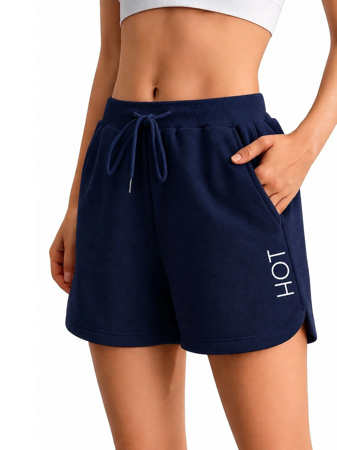 Hotfits Women Typography Training or Gym Shorts
