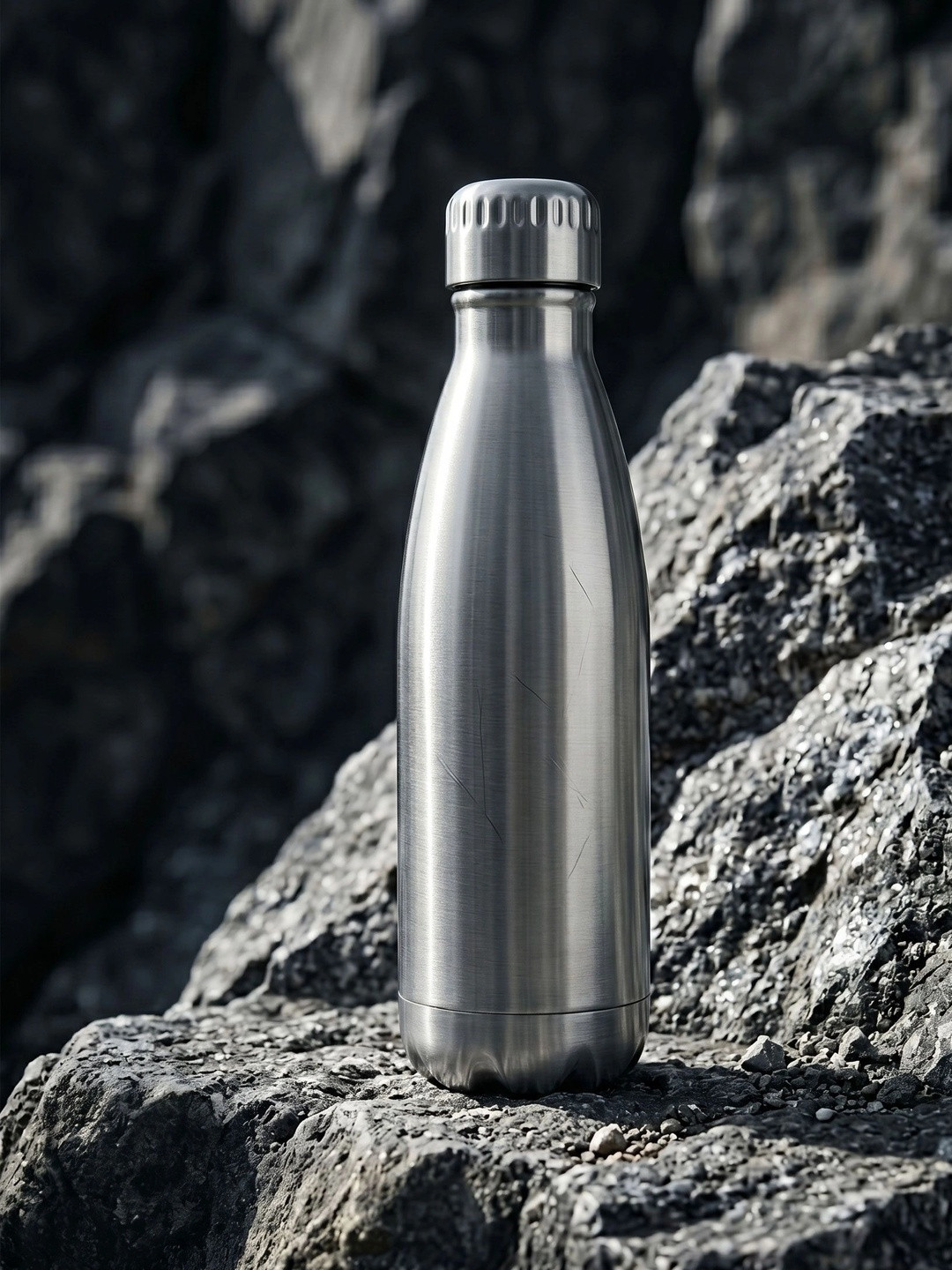 SeaRegal Silver-Toned Single Stainless Steel Solid Single Wall Vacuum Water Bottle 350 ML