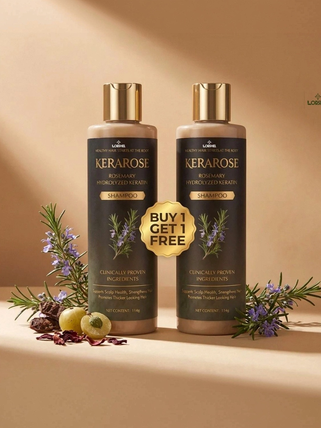 lorshel Set Of 2 Kerarose Hair Growth Shampoo - 114 g Each