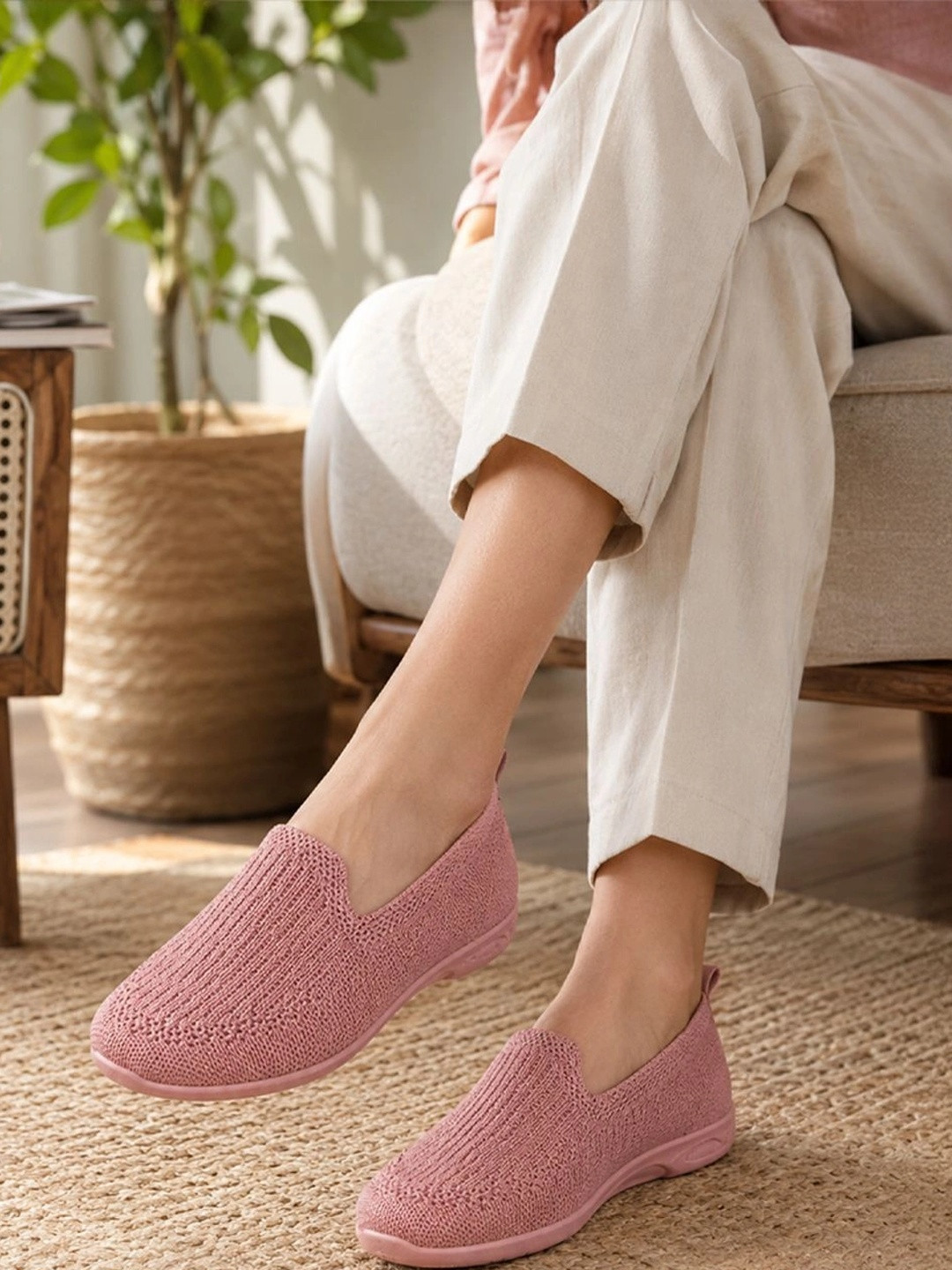 WELCOME Slip-On Memory Foam Flexible Walking Training Elegant Ballerina