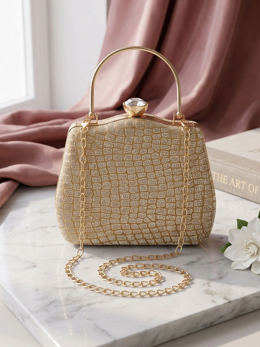 MISHA Textured Box Clutch