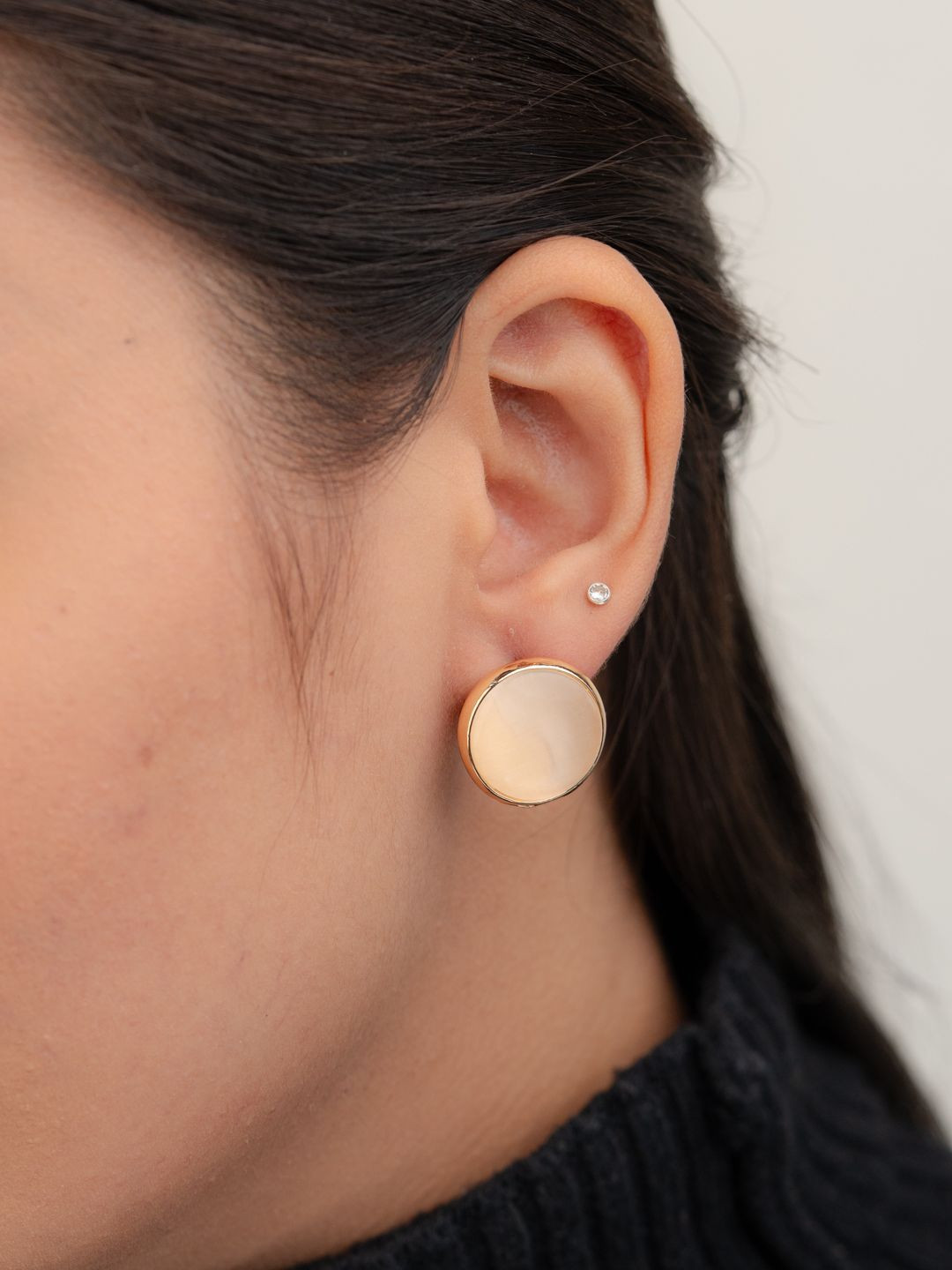 Zeraki Jewels Rose Gold-Plated Contemporary Studs Western Earrings