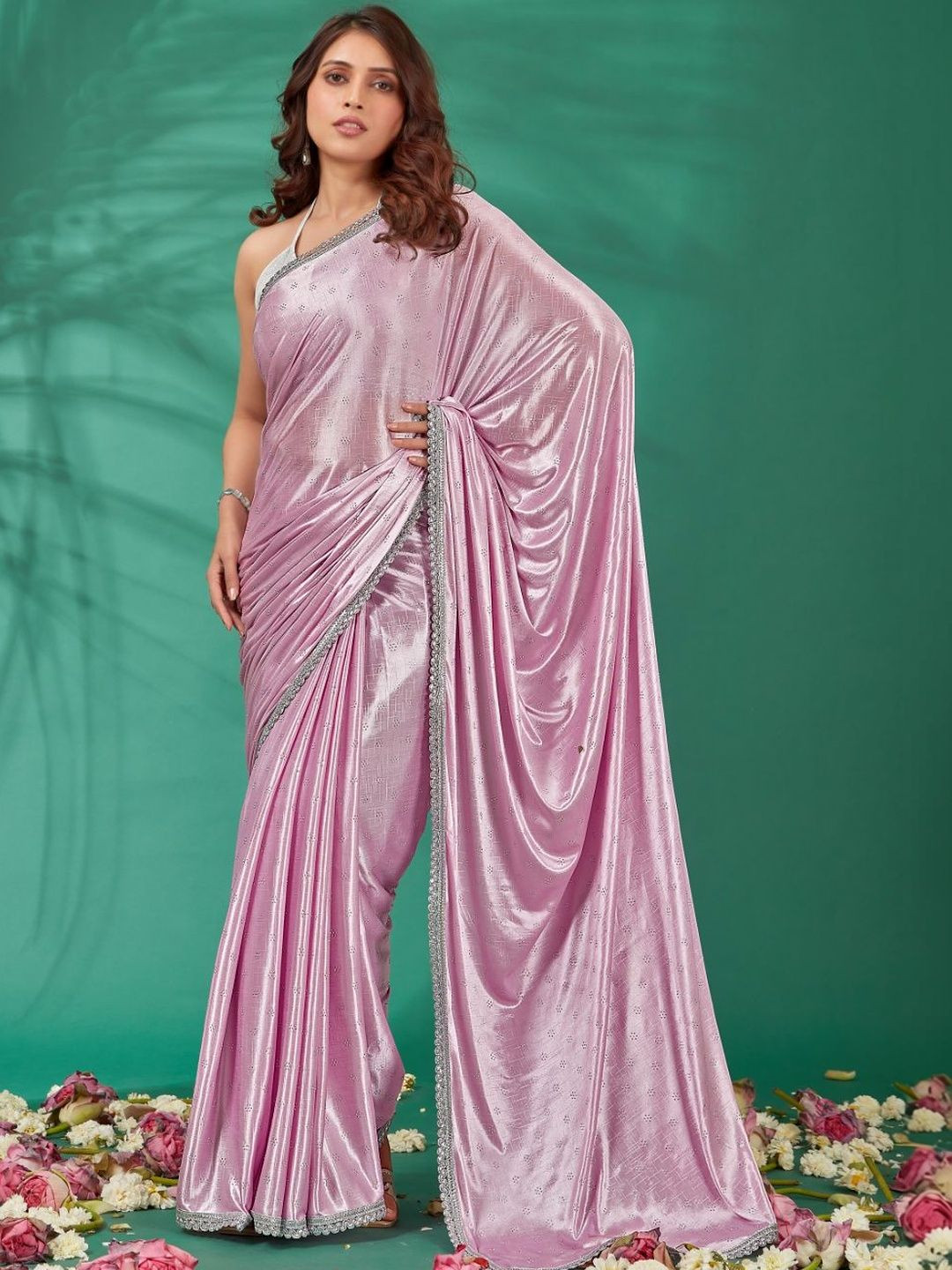 Parmila Fashion Embellished Sequinned Heavy Work Bhagalpuri Saree