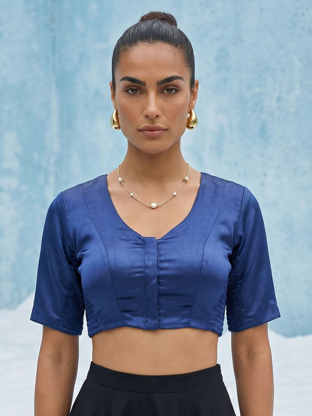 Aanyor Solid Saree Blouse