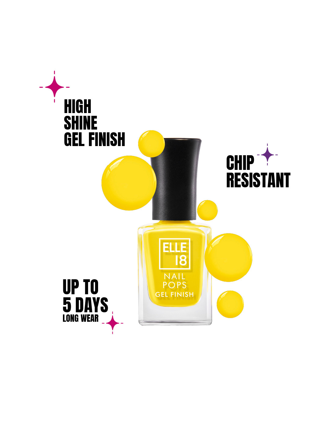 ELLE 18 Gel Finish Long Lasting Chip Resistant Nail Pops 10ml - G11