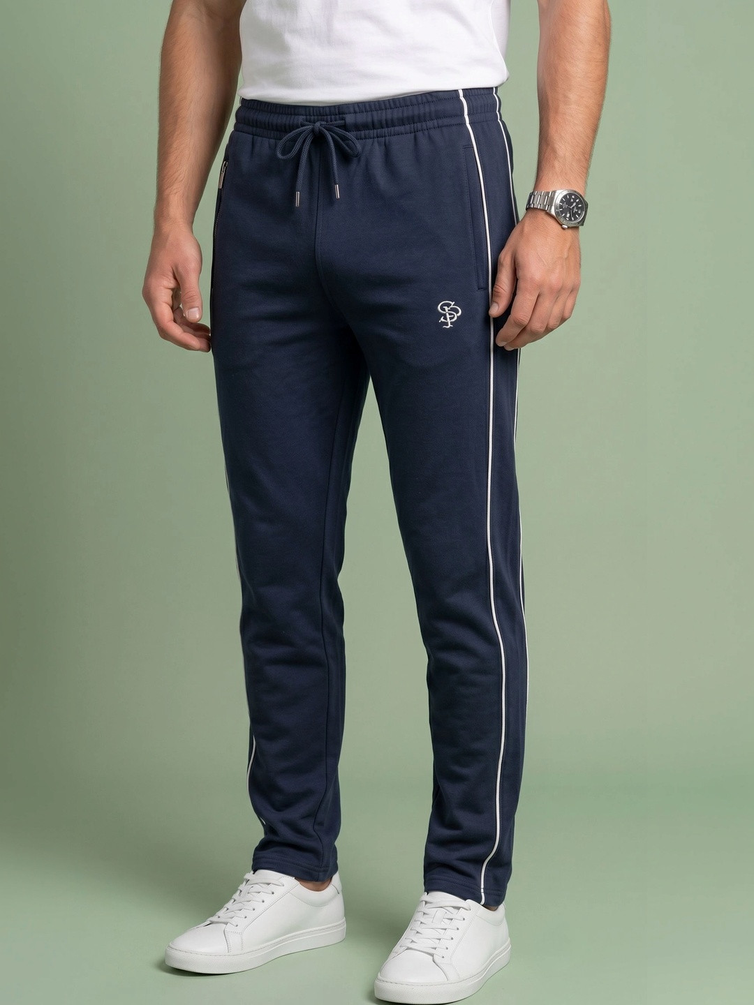 SANDPIPER Men Regular Fit Brand Logo Training Joggers
