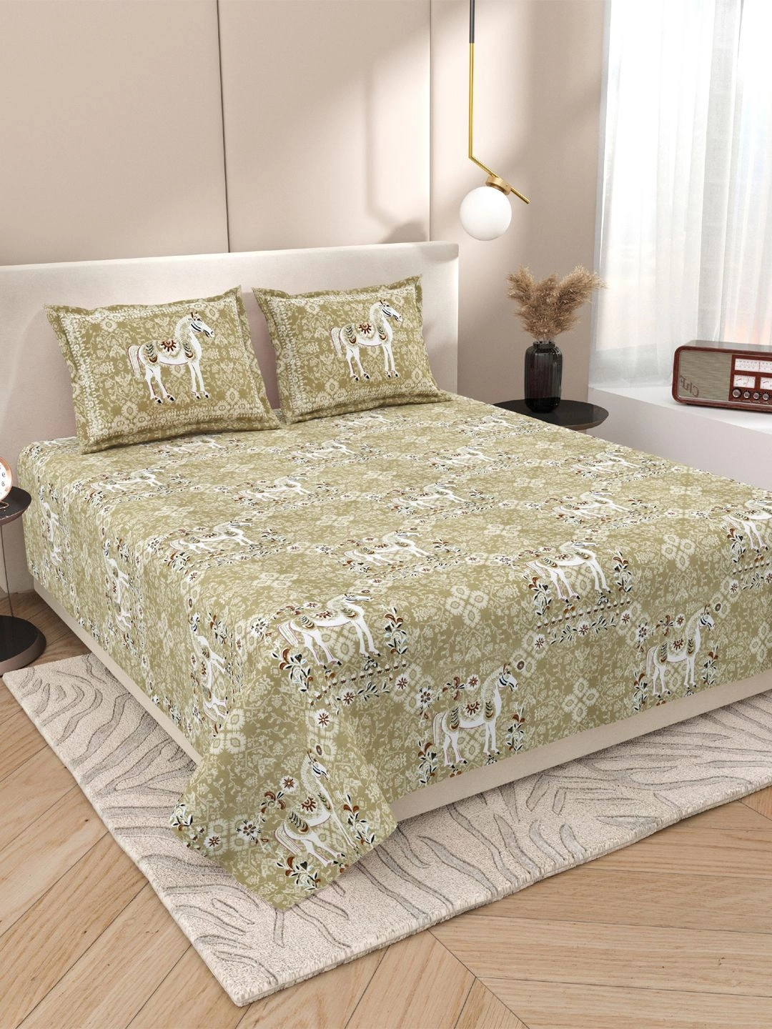 Myntra Elegant Homes Unisex Pure Cotton Bedsheets