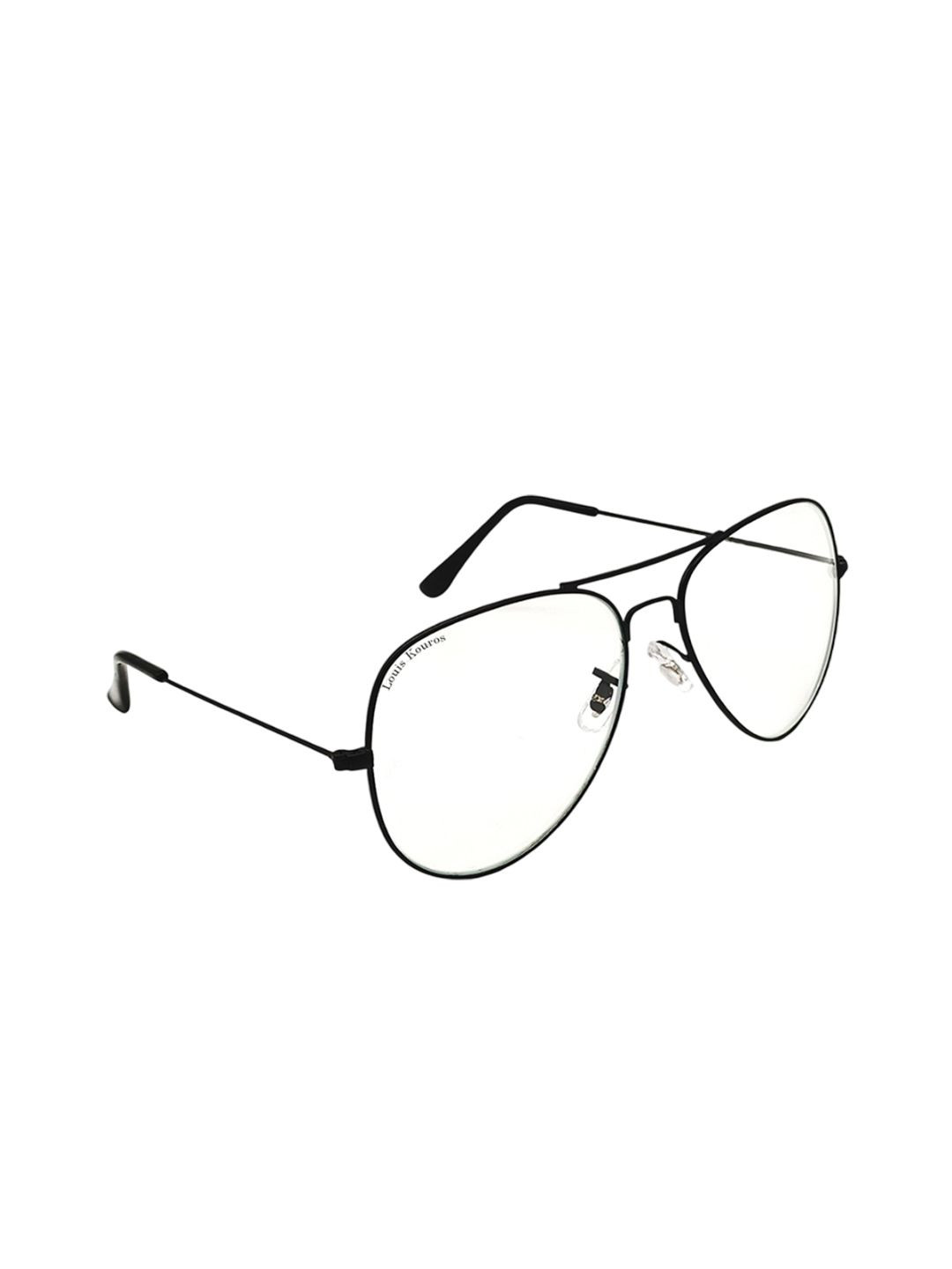 LOUIS KOUROS Unisex Transparent UV Protected Lens Armstoner Aviator Sunglasses
