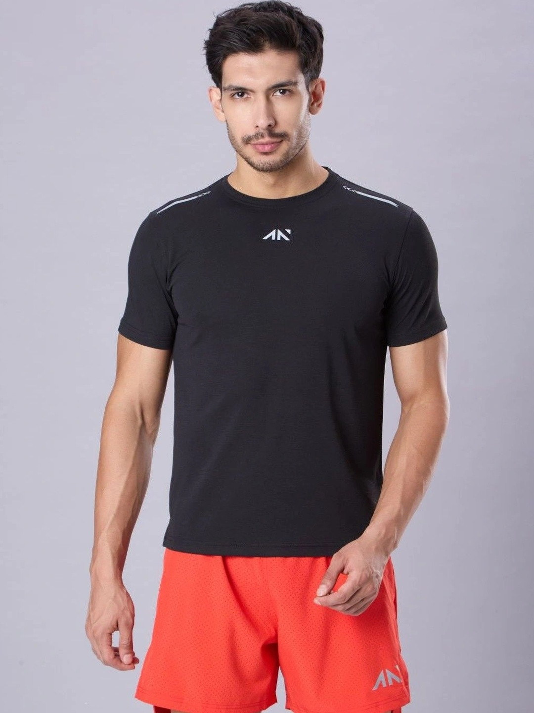 AESTHETIC NATION Men Brand Logo Antimicrobial T-shirt