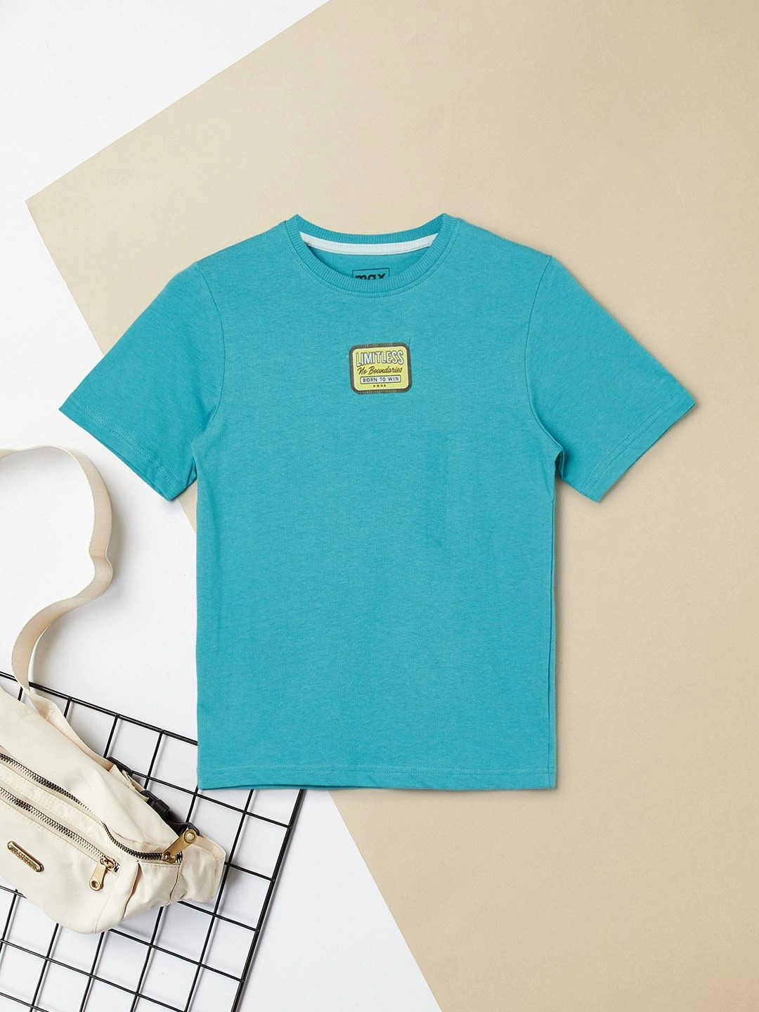 max Boys Typography Printed T-shirt