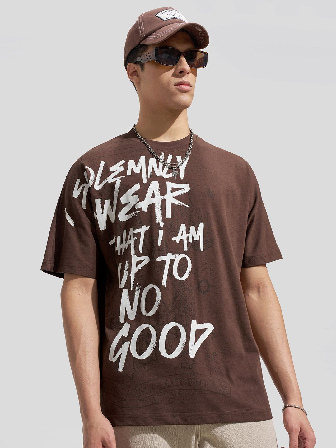 HIGHLANDER Typography Printed Cotton T-shirt