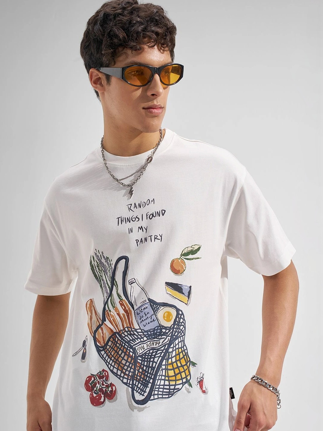 HIGHLANDER Men Printed Drop-Shoulder Sleeves T-shirt