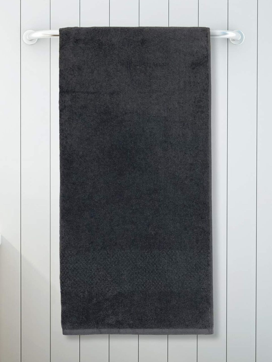 SPACES Grey 1 Cotton 450 GSM Bath Towel