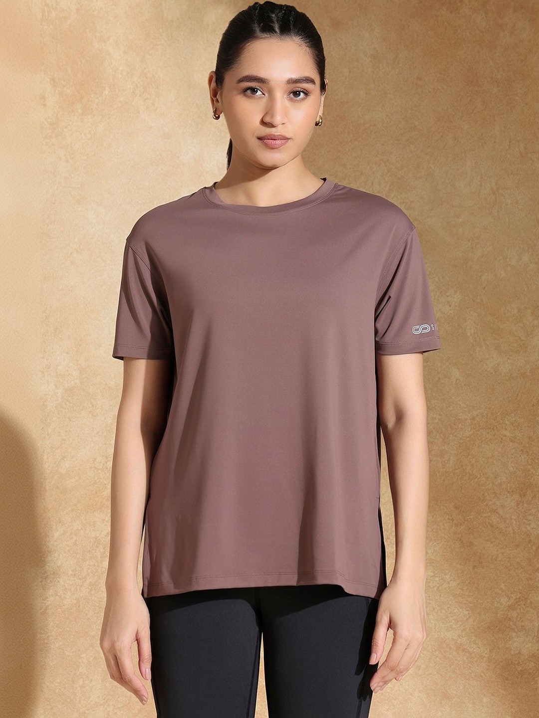 Silvertraq Women Drop-Shoulder Sleeves Anti Odour Raw Edge T-shirt