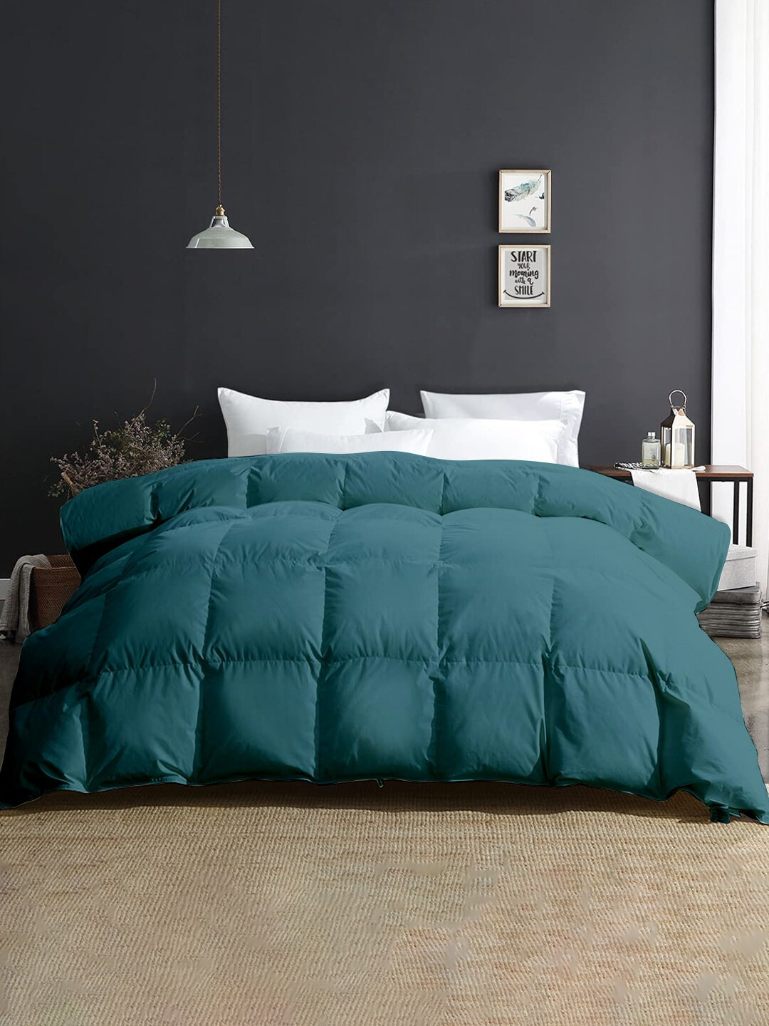 RAZZAI Teal Microfiber Mild Winter 500 GSM Double Bed Comforter