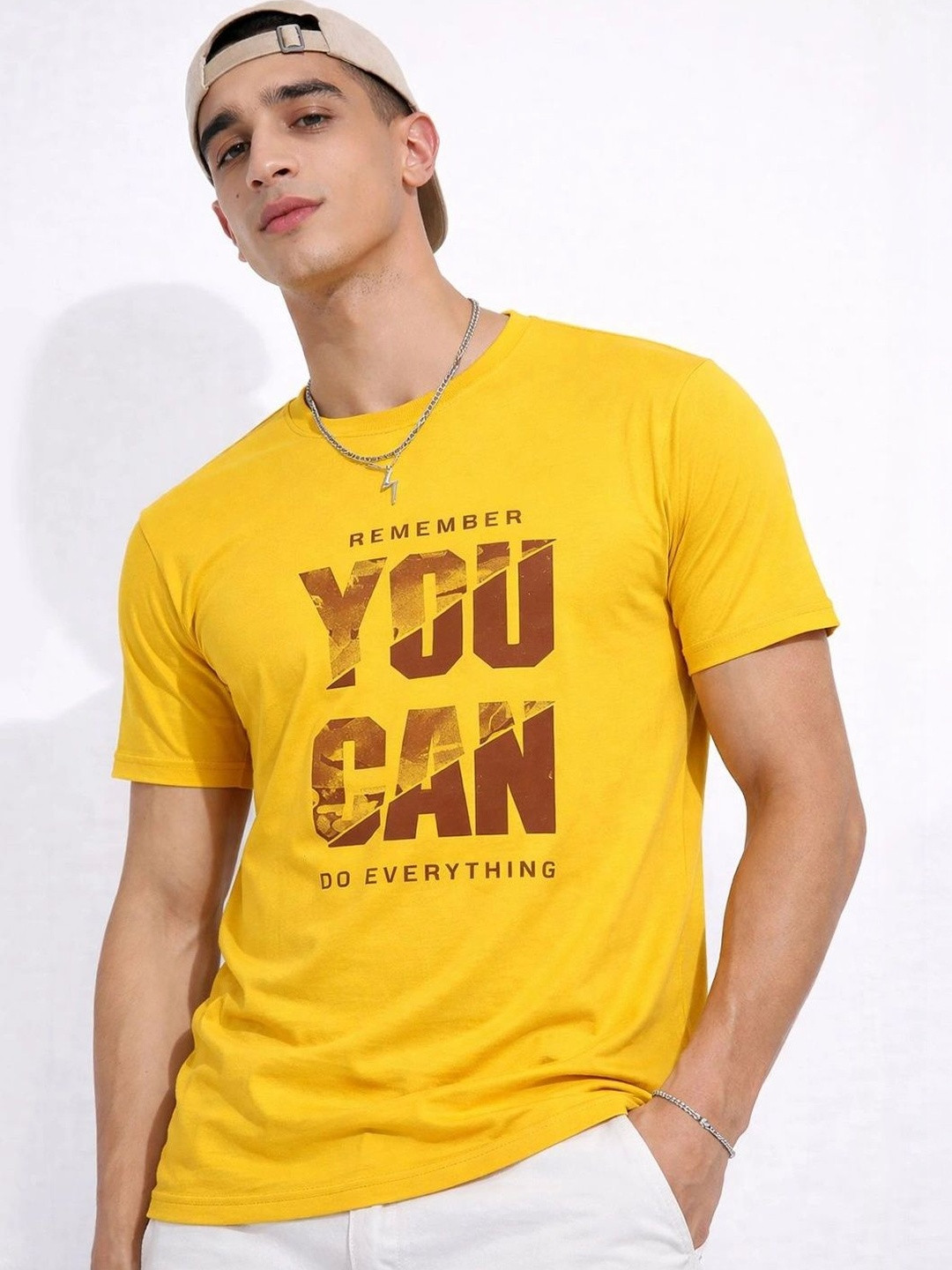 Klub Fox Men Printed Round Neck Cotton Tshirt