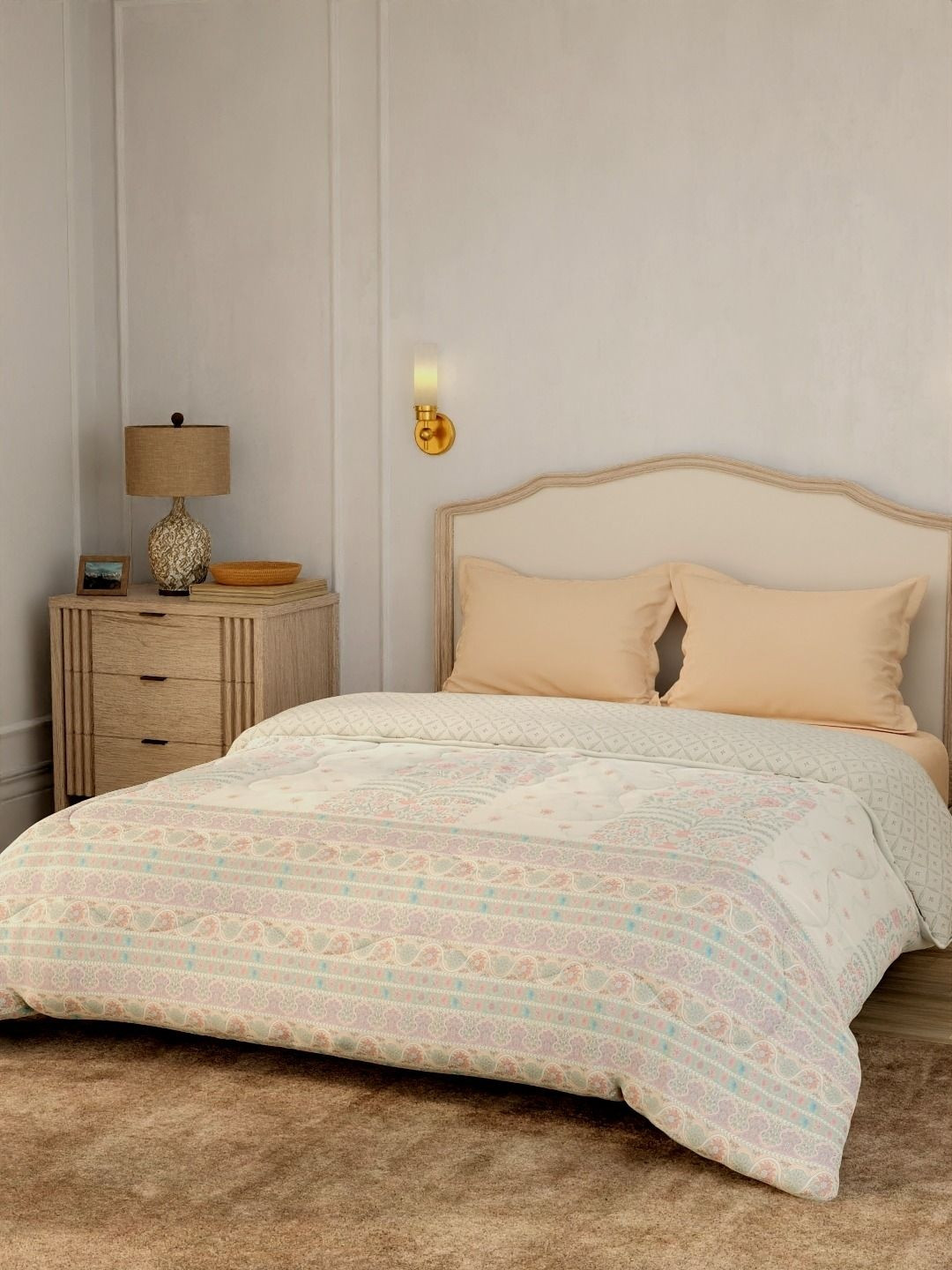Portico Shalimar 164 TC TC Pure Cotton Multi Floral King Bed Ac Room Comforter