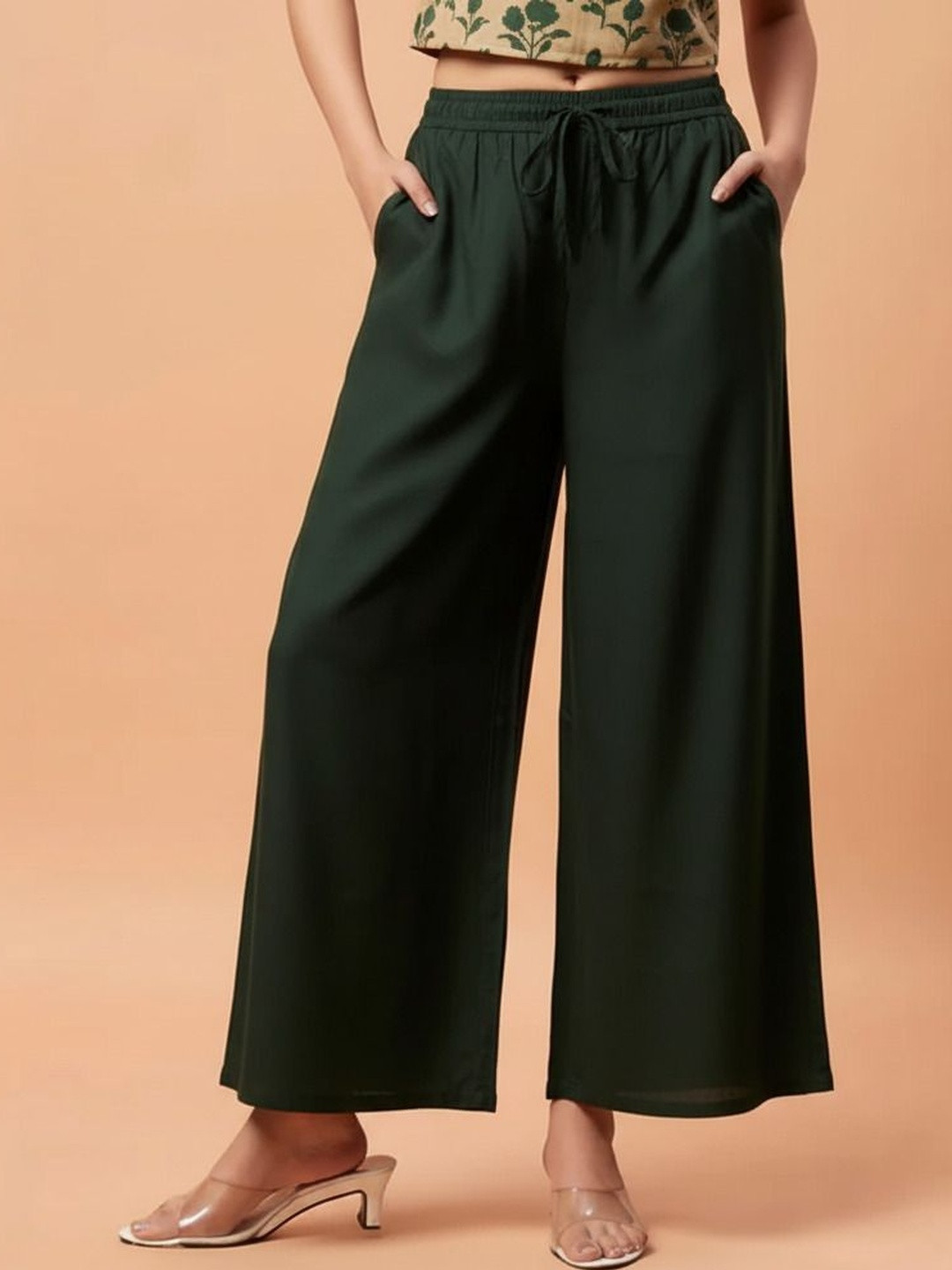 Moirai Women Knitted Ethnic Palazzos