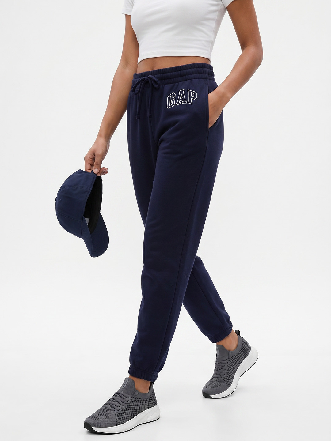 GAP Women Brand Logo Printed Track Pants