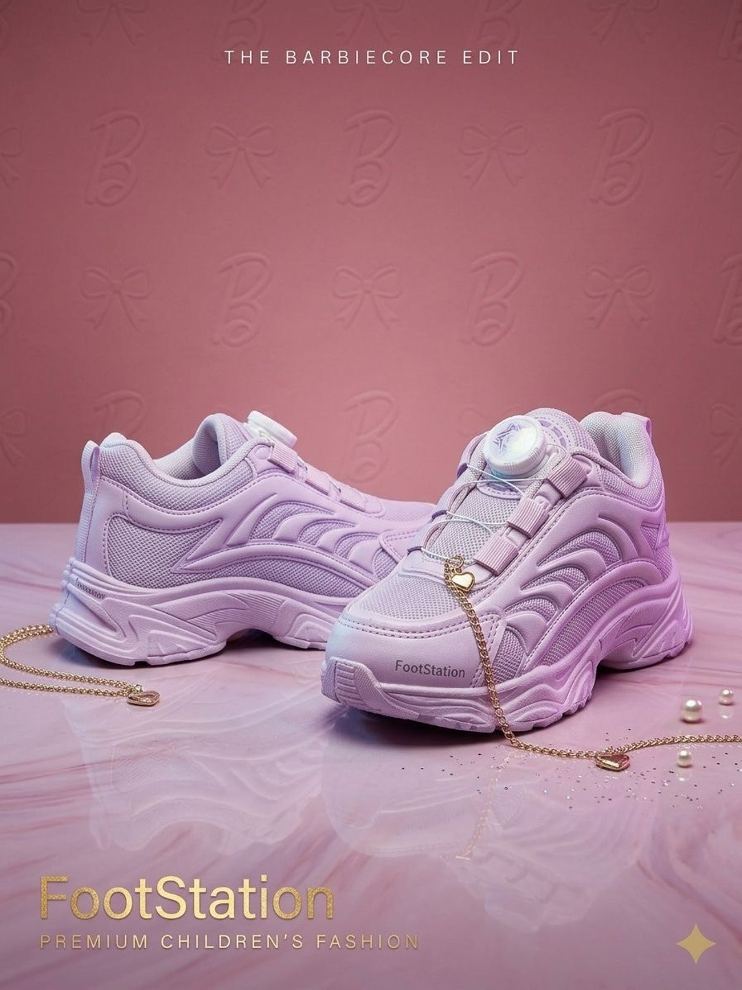 FootStation Girls Textured Sneakers