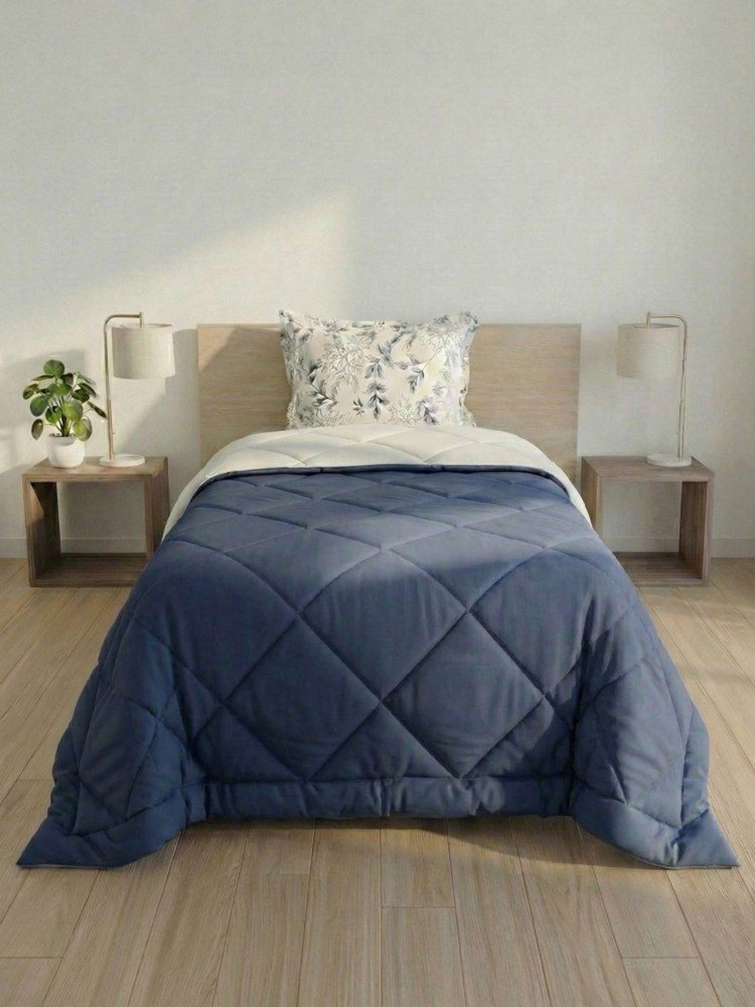 MAFATLAL Navy Blue Microfiber AC Room 150 GSM Comforter