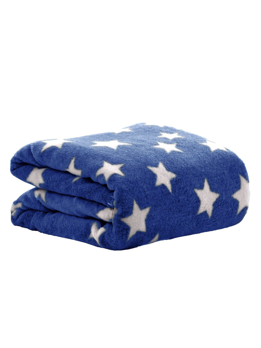 OyO Baby Infants Kids Blue & White Star Printed Fleece AC Room Square Baby Blanket