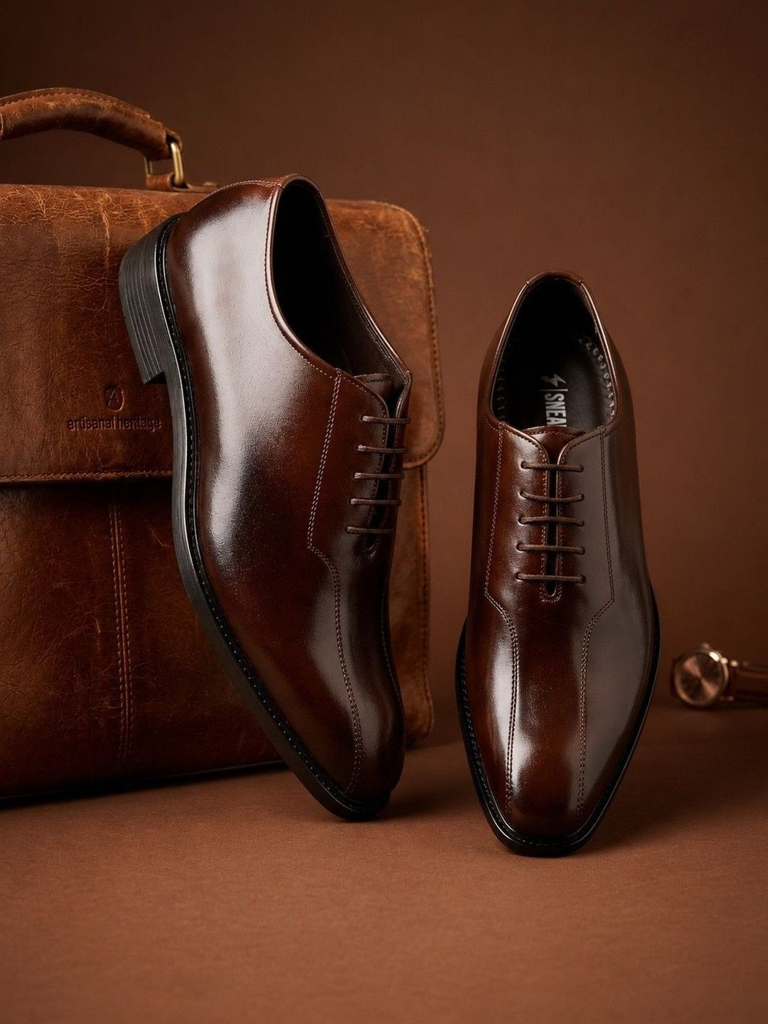 SNEAKLAB Men Pointed Toe Lace-Ups Oxfords Formal Shoes