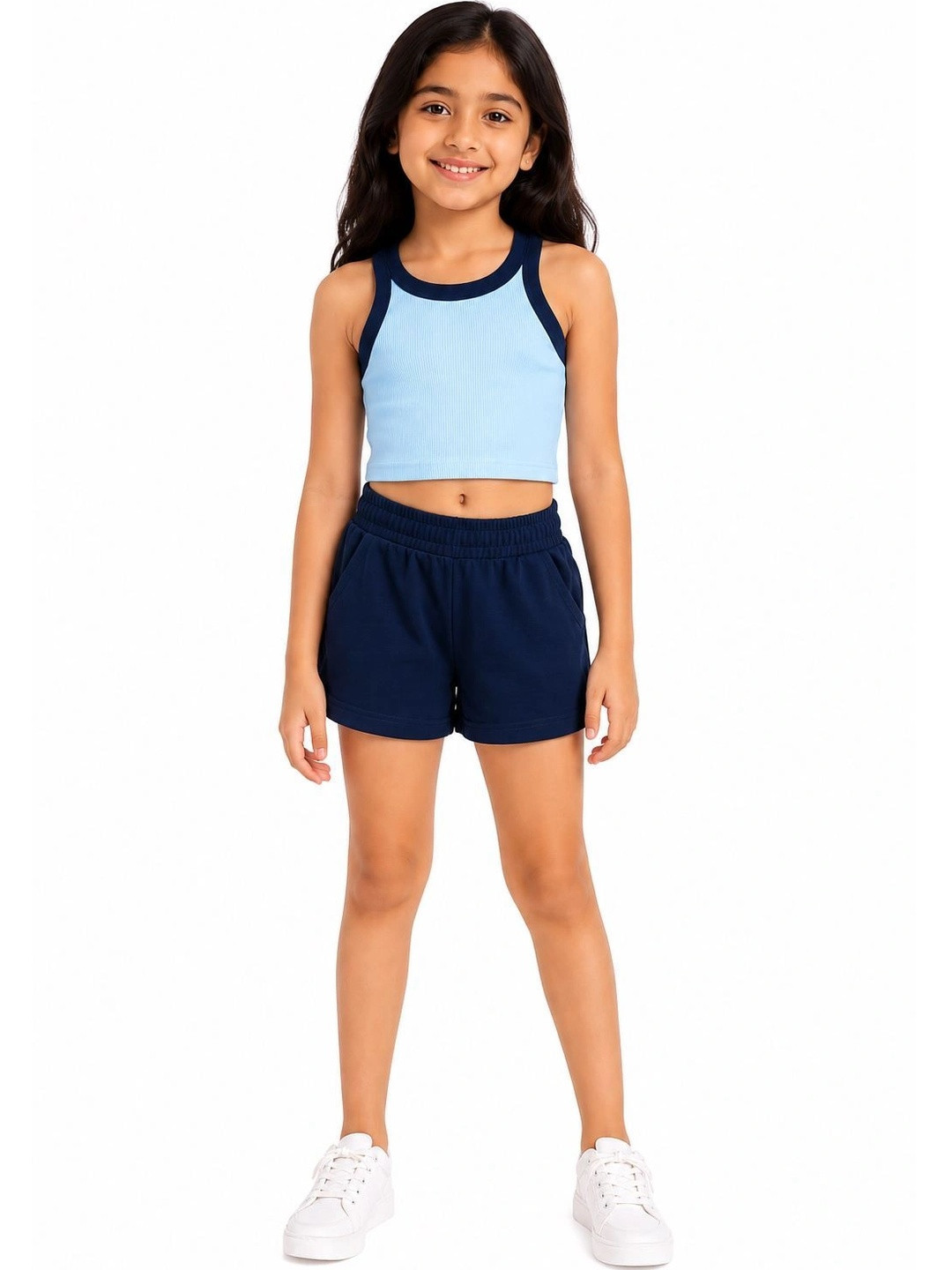 CHILINS Cotton Tank Crop Top