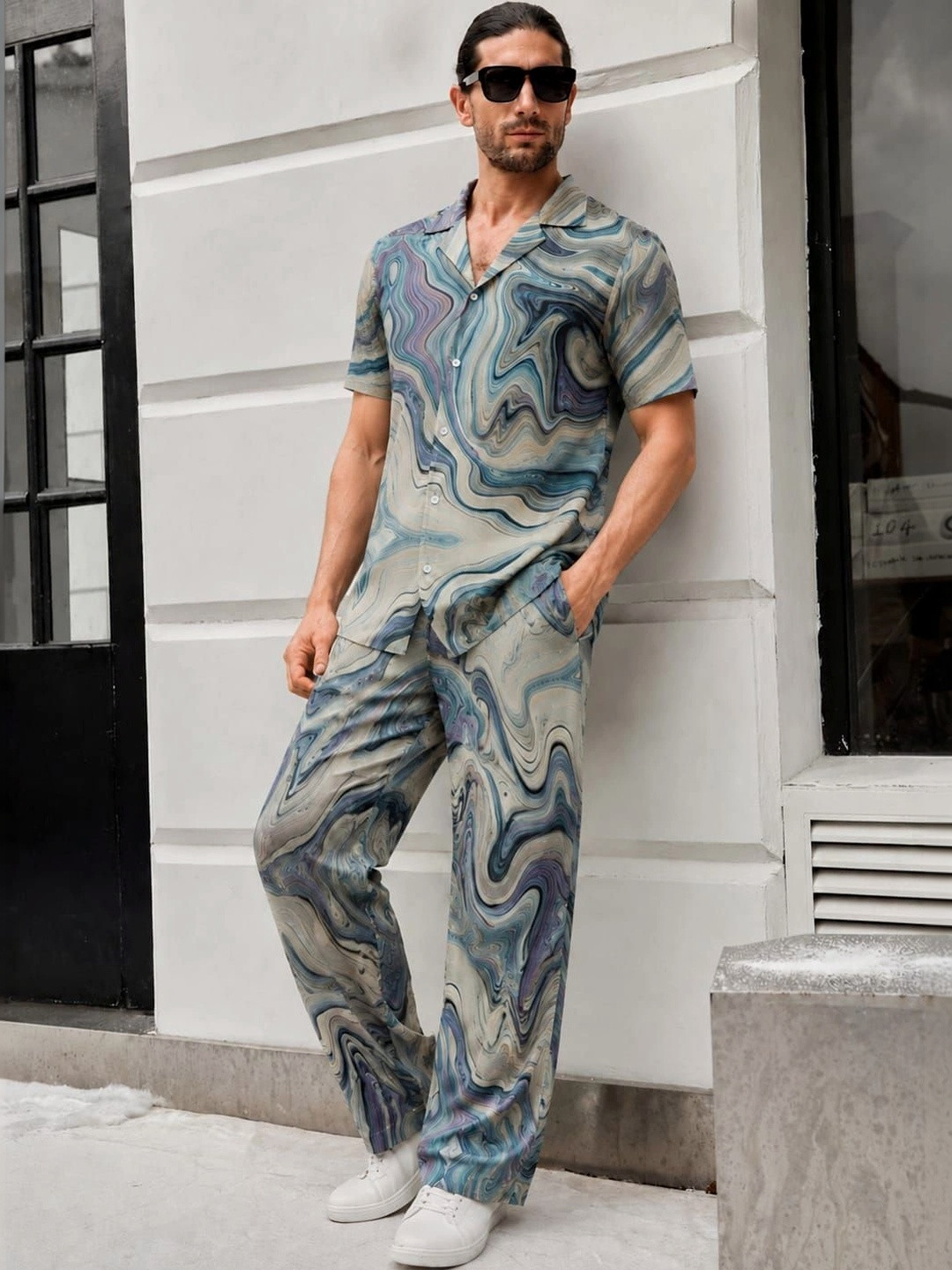 YELLOW TREE Printed Shirt with Trousers