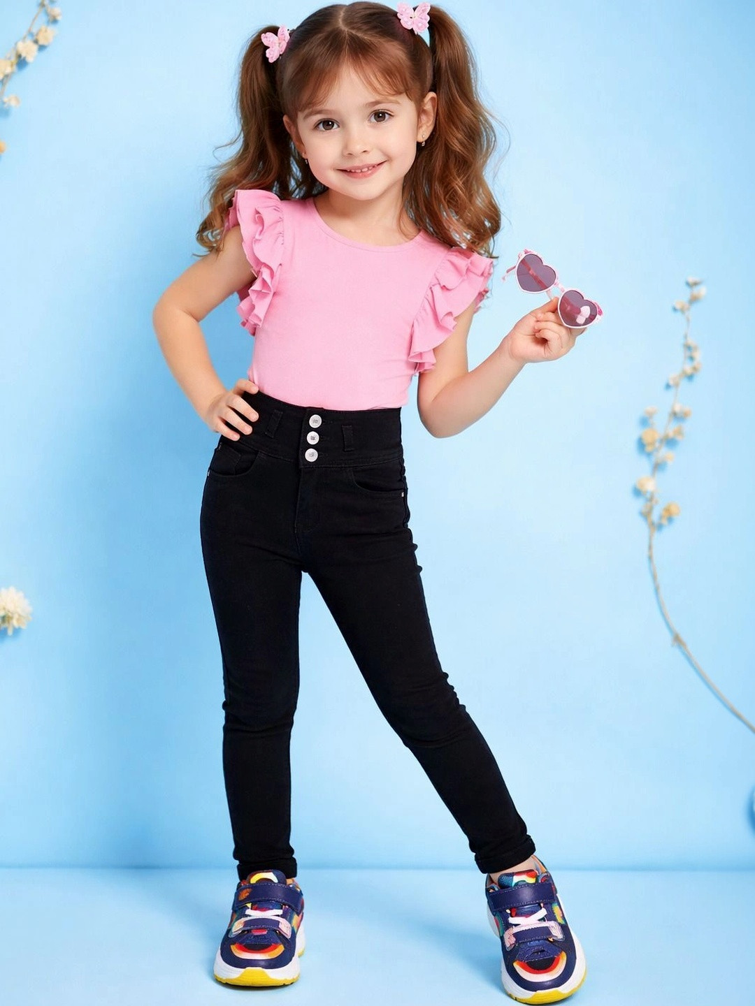 Iconic me Girls Super Skinny Fit High-Rise Jeans