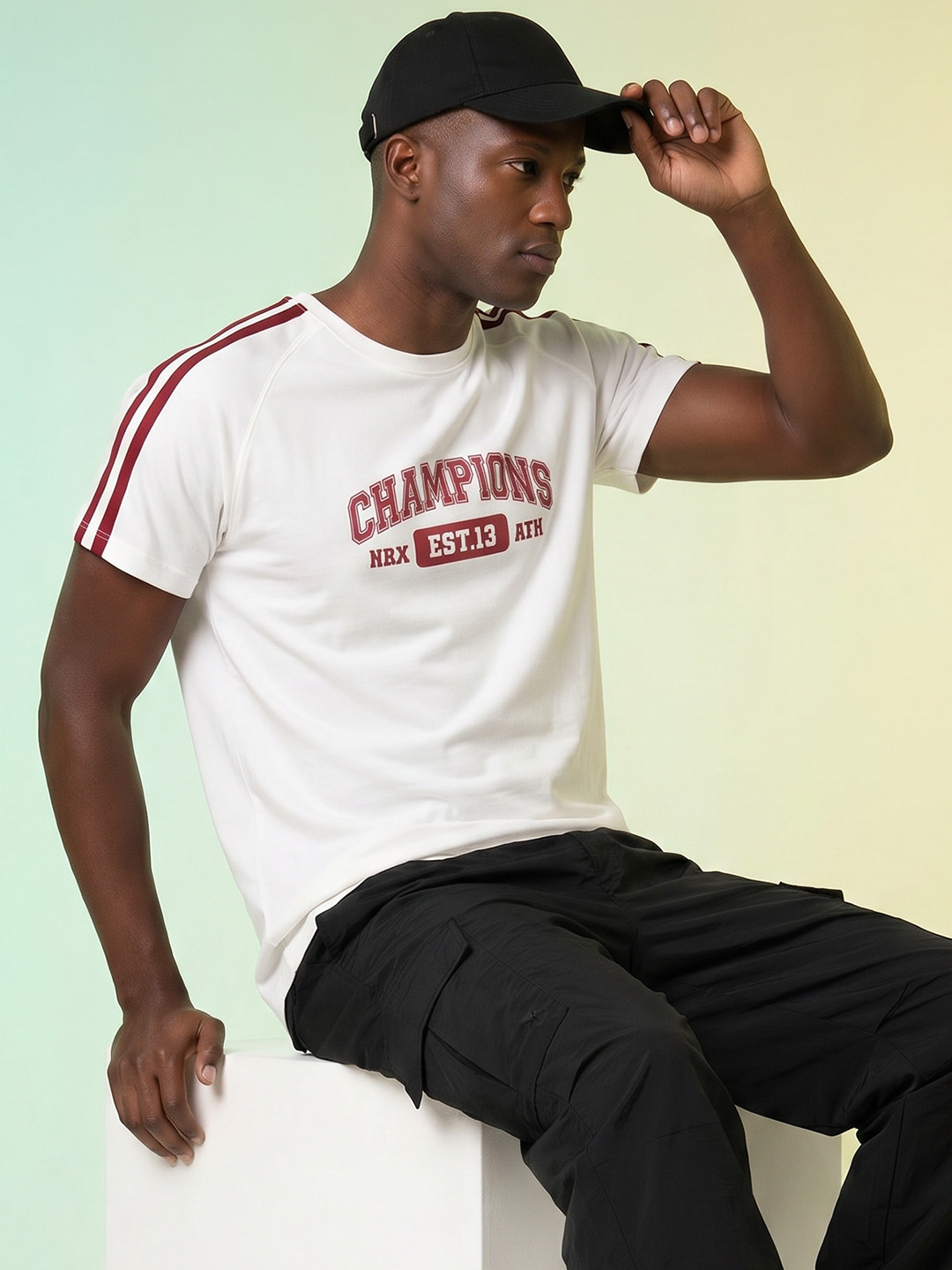 HRX by Hrithik Roshan Typography Printed T-shirt